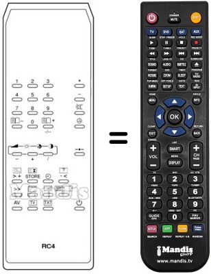 Replacement remote control RC 4