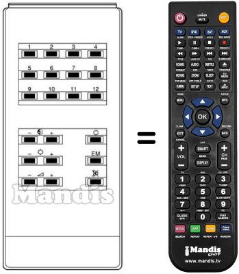 Replacement remote control RC 4-12 FACH