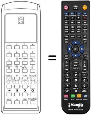Replacement remote control RC 45