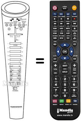 Replacement remote control NordMende V 1444 SV Replacement remote control NordMende V 1444 SV