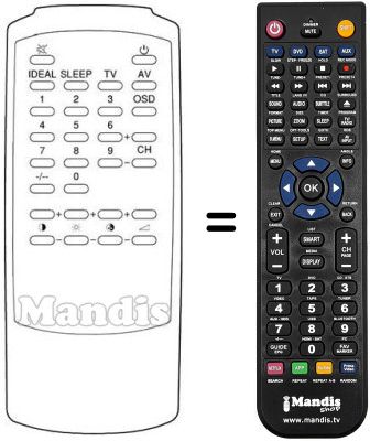 Replacement remote control RC 470
