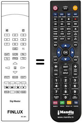 Replacement remote control RC 501