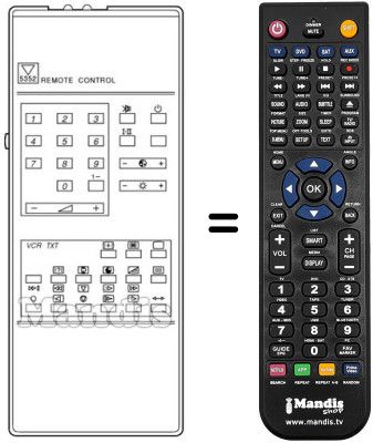 Replacement remote control RC 5352