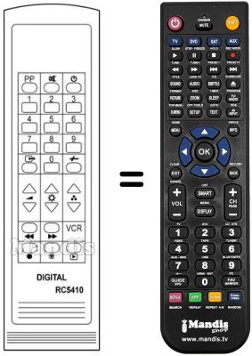 Replacement remote control RC 5410