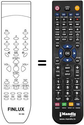 Replacement remote control RC 550