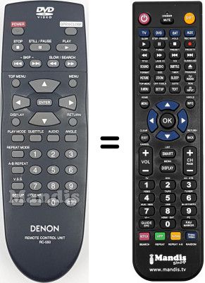 Replacement remote control RC 550