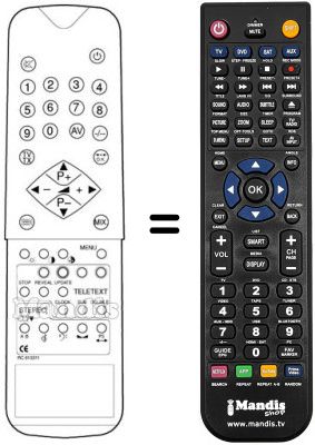 Replacement remote control RC 613311