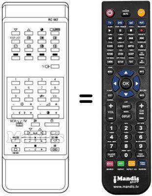 Replacement remote control Fisher CCF 6305