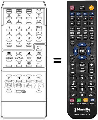Replacement remote control RC 7607