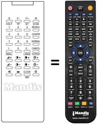 Replacement remote control UNIVERSUM 9585944