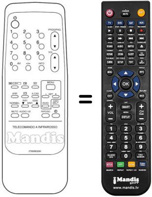 Replacement remote control 07660BQ090