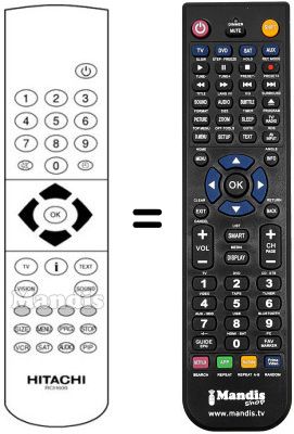 Replacement remote control Hitachi CS 2992 TAN