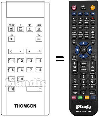Replacement remote control Thomson TS 5171 PSN Replacement remote control Thomson TS 5171 PSN