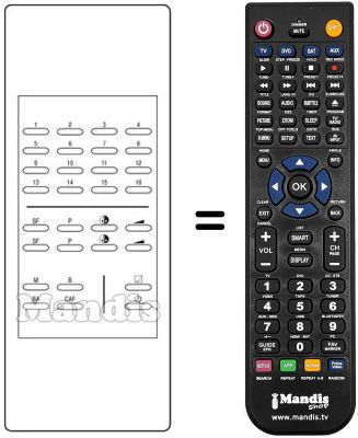 Replacement remote control 160.39.07