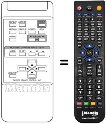 Replacement remote control JVC GDV 4210