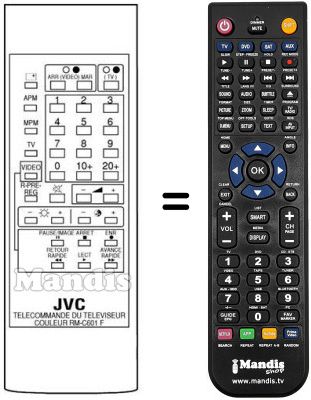 Replacement remote control RM-C601 F
