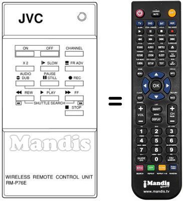 Replacement remote control RM-P76E
