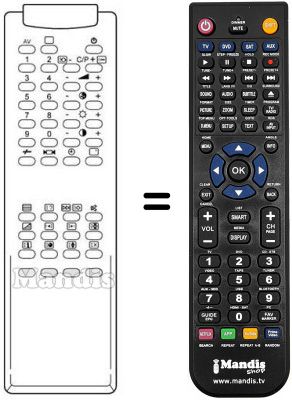 Replacement remote control C 15322 T