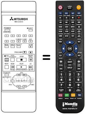 Replacement remote control RM 12-36101 Replacement remote control RM 12-36101