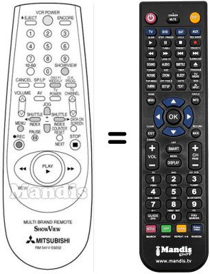 Replacement remote control RM 541V-59202 Replacement remote control RM 541V-59202