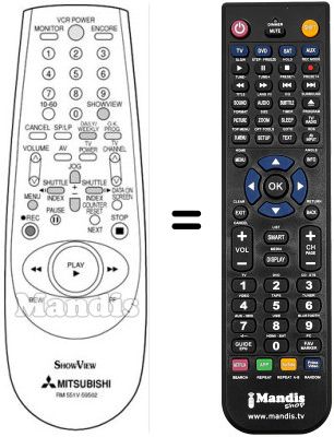 Replacement remote control RM 551V-59502 Replacement remote control RM 551V-59502