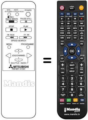 Replacement remote control RM MX1-41301 Replacement remote control RM MX1-41301