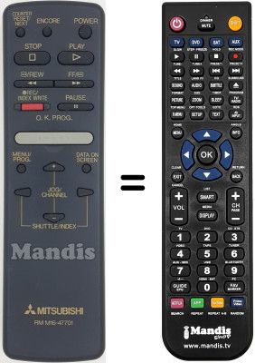 Replacement remote control RM M16-47701 Replacement remote control RM M16-47701