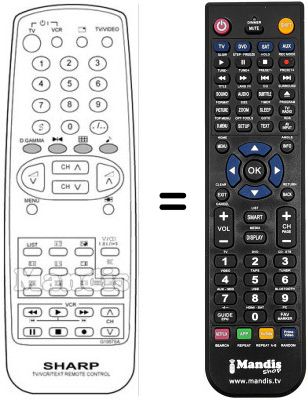 Replacement remote control Sharp 81 FF 57E