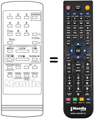 Replacement remote control Naonis RV 815