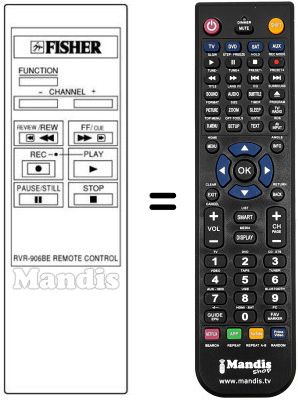 Replacement remote control RVR-906 BE