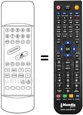 Replacement remote control S 7096