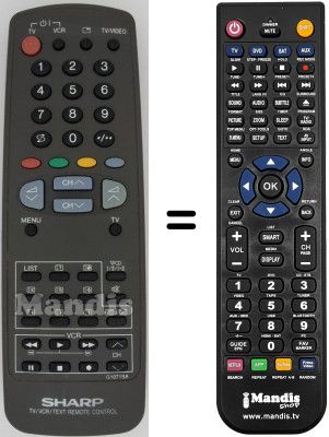 Replacement remote control Sharp 70 DS 18S
