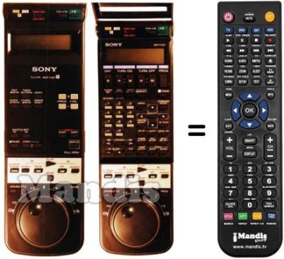 Replacement remote control Sony SLV-725