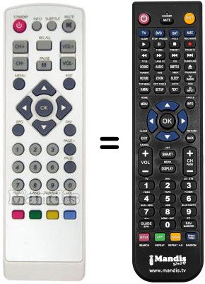 Replacement remote control DIGIQUEST 7300 T