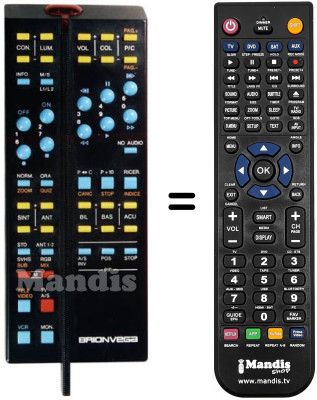 Replacement remote control Brionvega OPERA 3 HIFI 33
