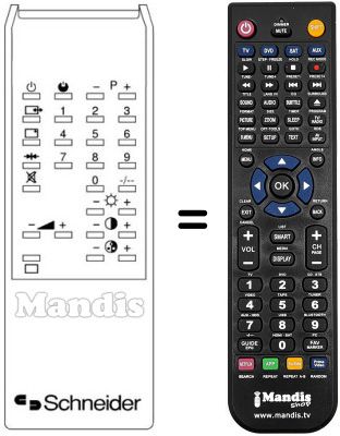 Replacement remote control SCHNEIDER STV 5130 40 CH
