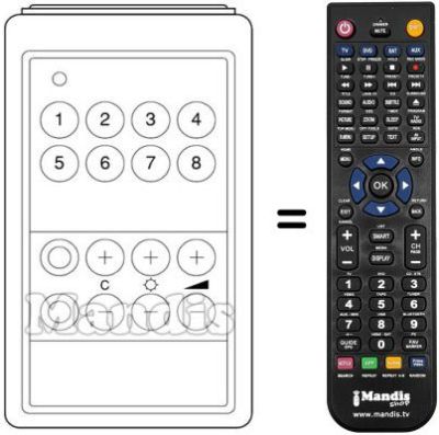 Replacement remote control SUPERSONIC 300