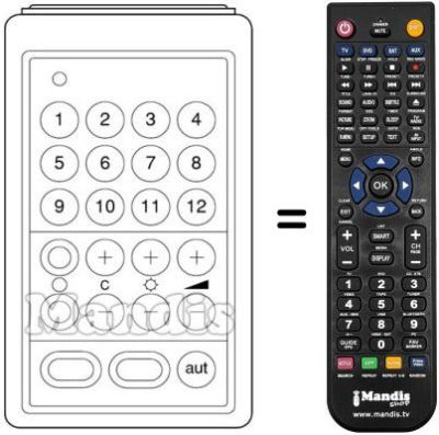 Replacement remote control UNIVERSUM 9266552