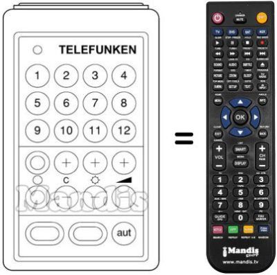 Replacement remote control SUPERSONIC 3000