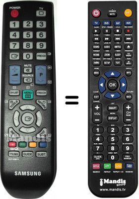 Replacement remote control Samsung SYNCMASTER XL 2370 HD