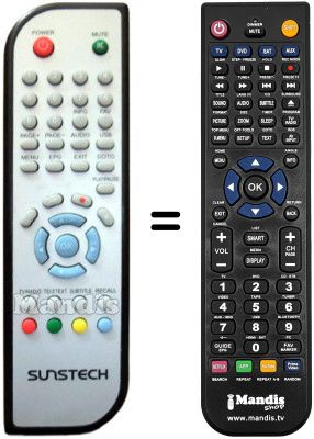 Replacement remote control Sunstech DTB-P500 HD BLACK