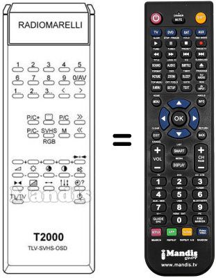Replacement remote control T 2000