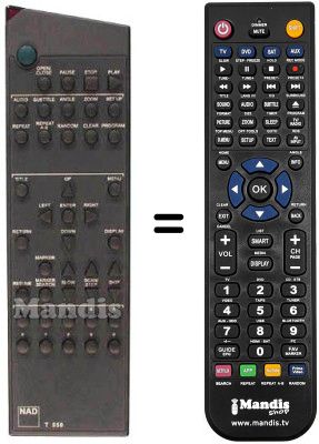 Replacement remote control T 550