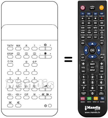 Replacement remote control TC 101