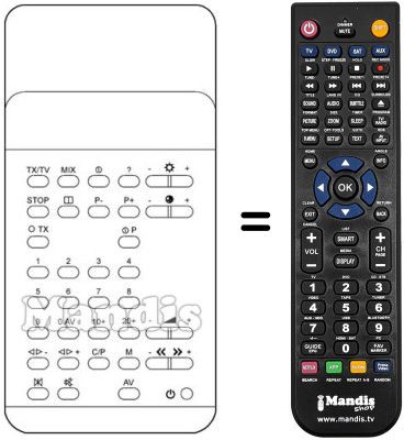 Replacement remote control TC 102