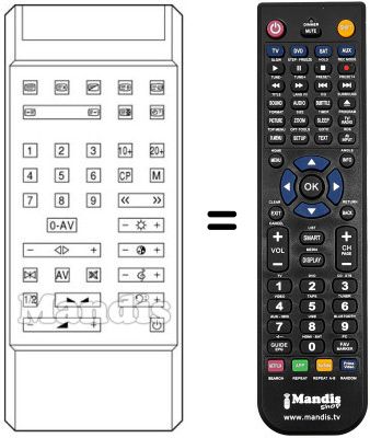 Replacement remote control TC 105