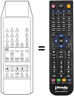 Replacement remote control NTP 876
