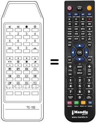 Replacement remote control TC 152