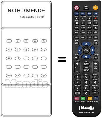 Replacement remote control TC 2212 Replacement remote control TC 2212