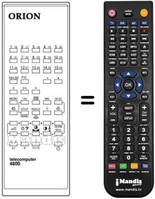 Replacement remote control TELECOMPUTER 4800